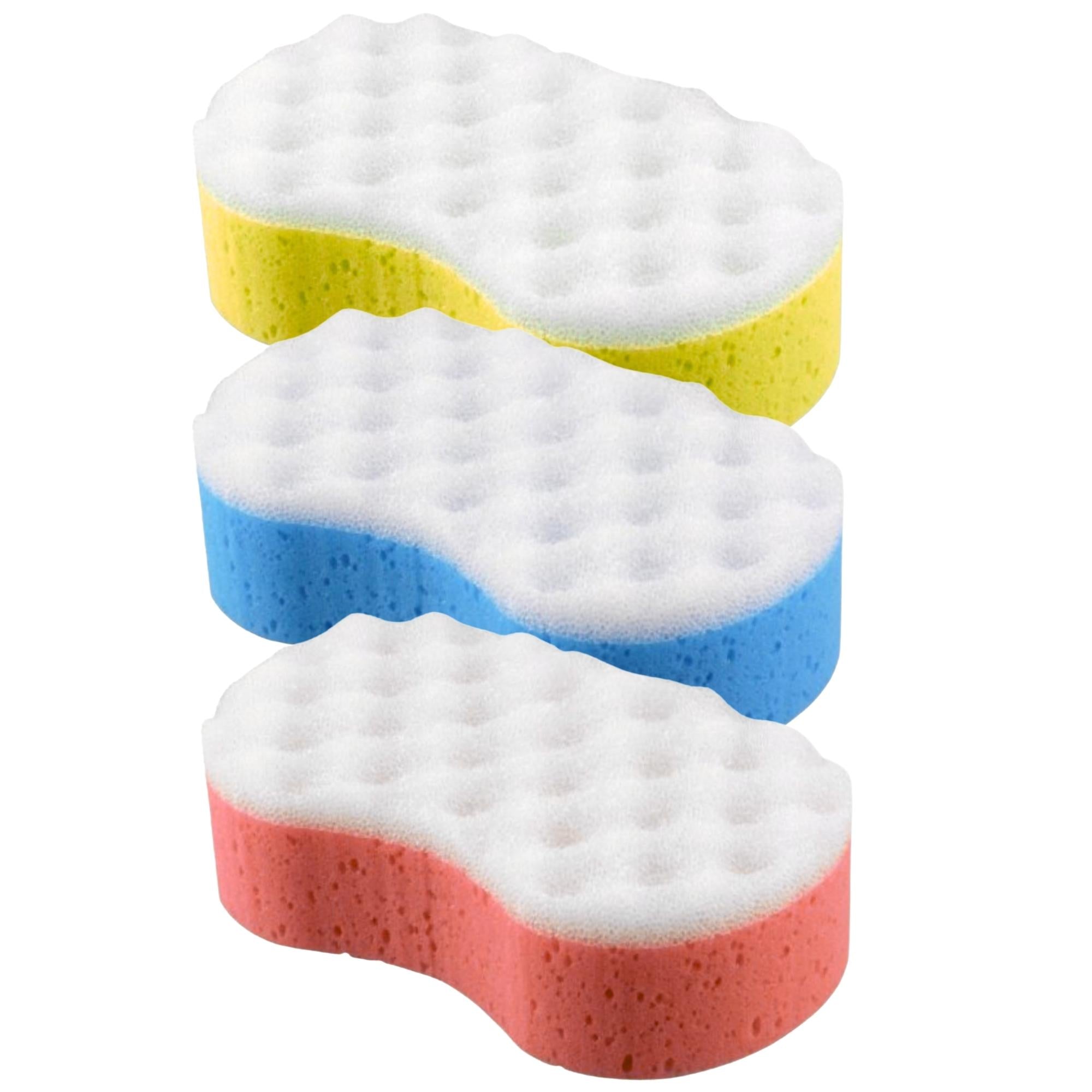 3 x Massageschwamm Duschschwamm Badeschwamm Peeling Schwamm Körperpeeling Handform