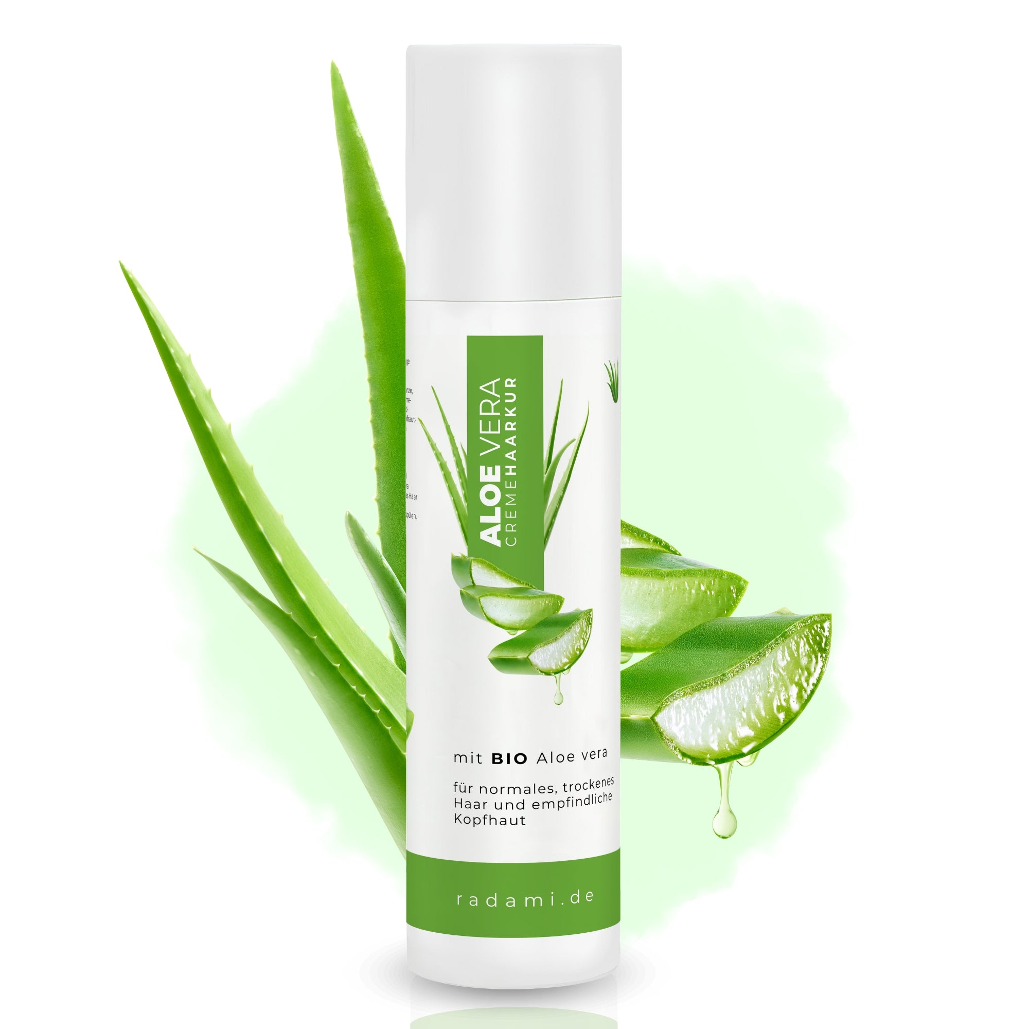 Aloe Vera Creme Haarkur Bio AloeVera für trockenes Haar und empfindliche Kopfhaut 250 ml - Mimaro