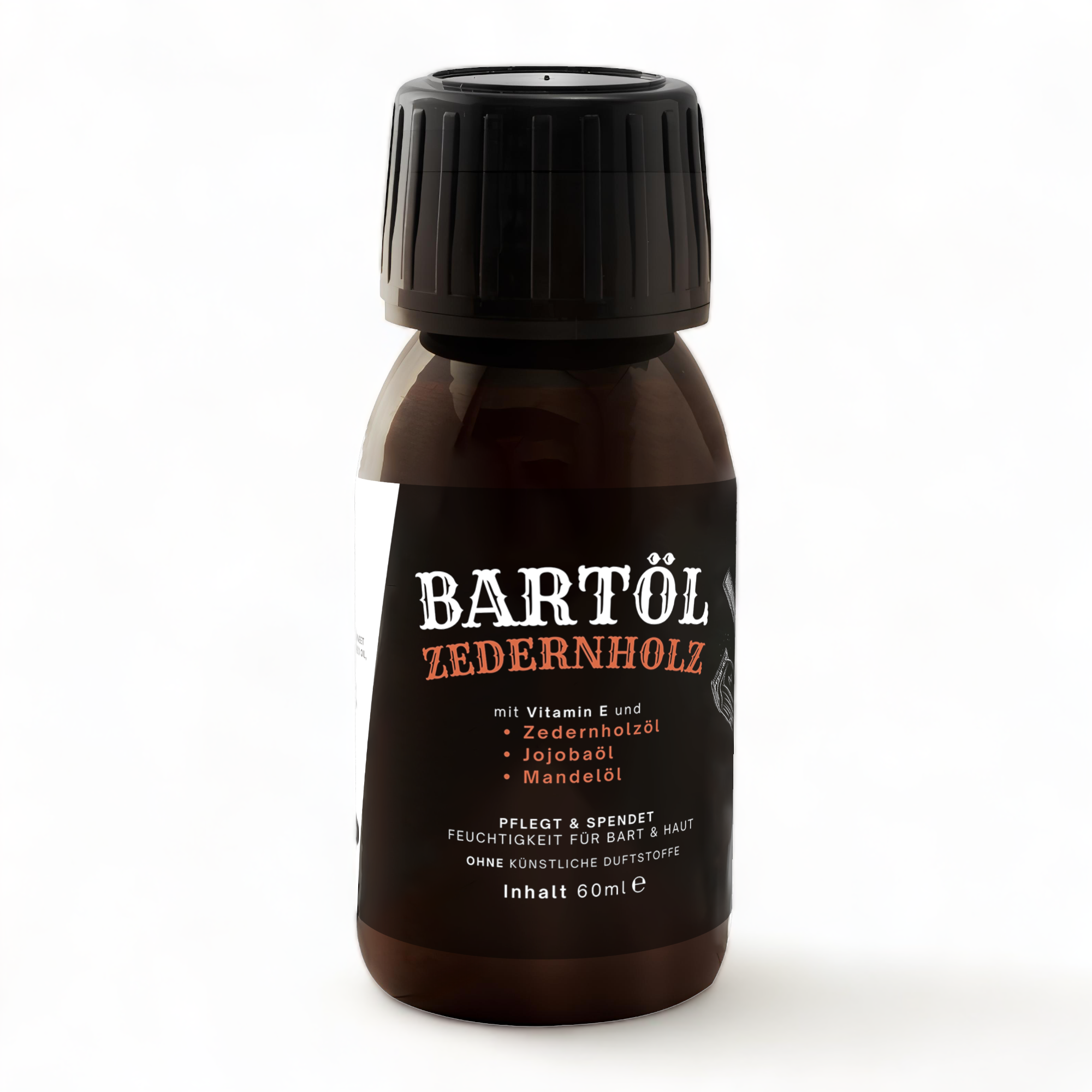 Bartöl Zedernholz 60 ml Bartpflege mit Jojobaöl und Mandelöl - Mimaro