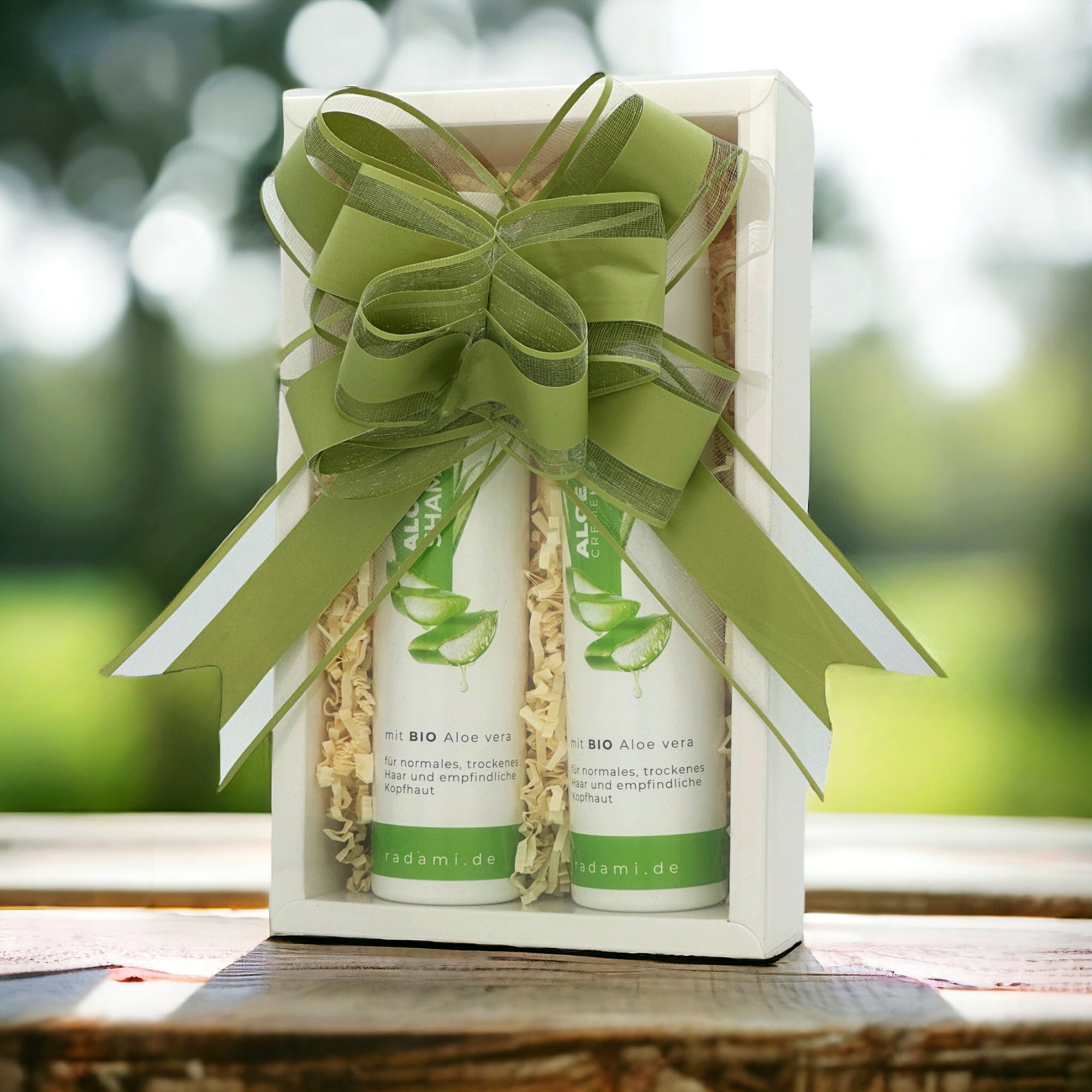 Geschenkpackung Geschenkbox Geschenk Aloe vera Shampoo und Haarkur 2x250ml - Mimaro