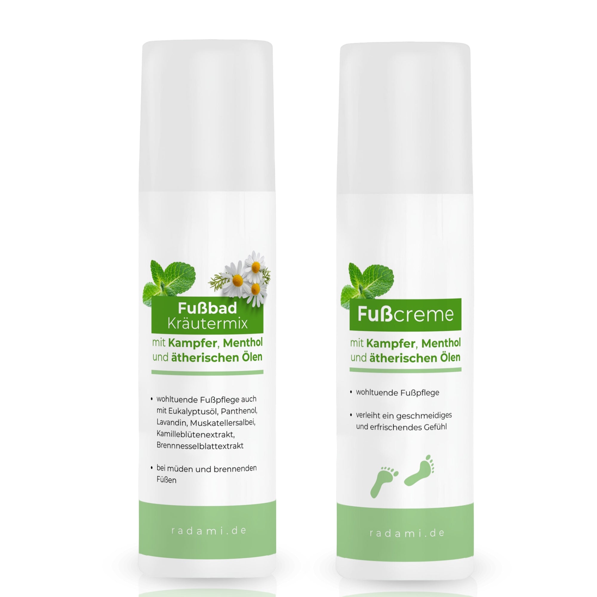 Fußpflege Set Fuß Creme mit ätherischen Ölen und Fußbad - Mimaro