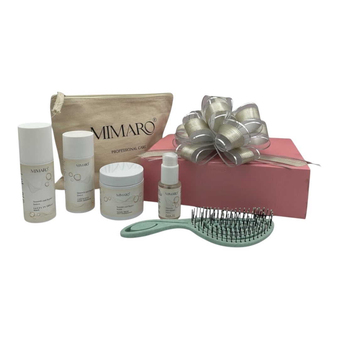 Mimaro® Haarpflege Geschenk Set für sichtbar geschmeidiges & gepflegt glänzendes Haar