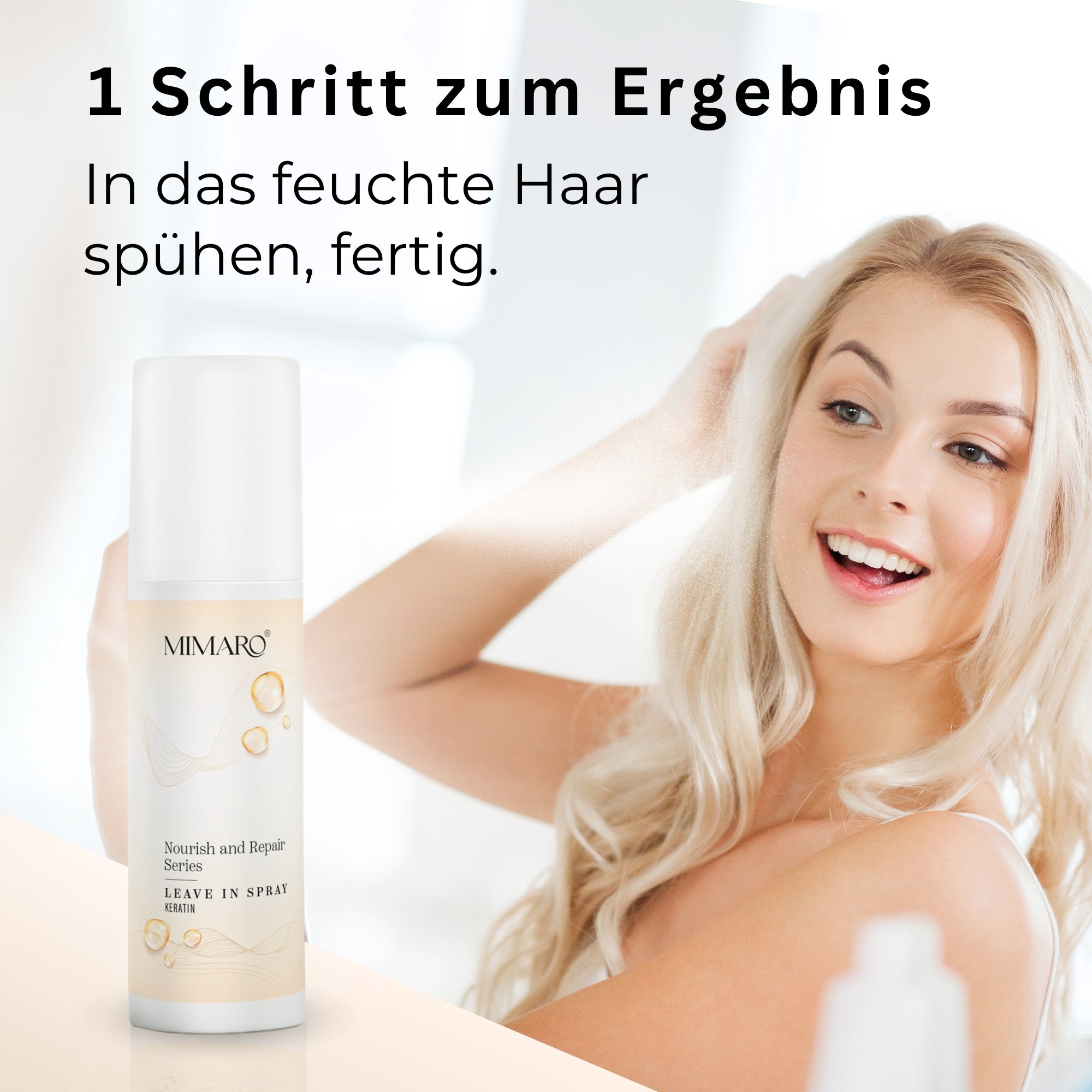 Mimaro® Nourish & Repair LEAVE IN Spray – Haarpflege Glanz & strukturierte Spitzen silikonfrei – 130 ml - Mimaro