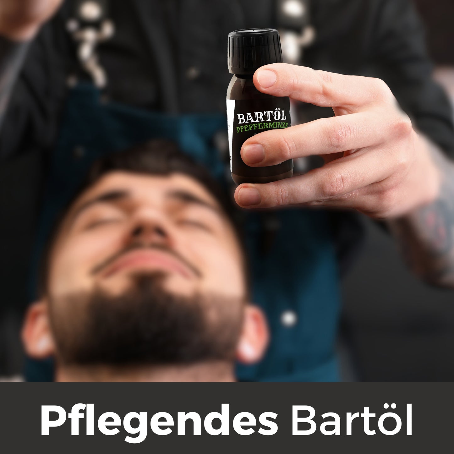 Bartöl Pfefferminze 60 ml Bartpflege mit Jojobaöl, Mandelöl und Olivenöl - Mimaro