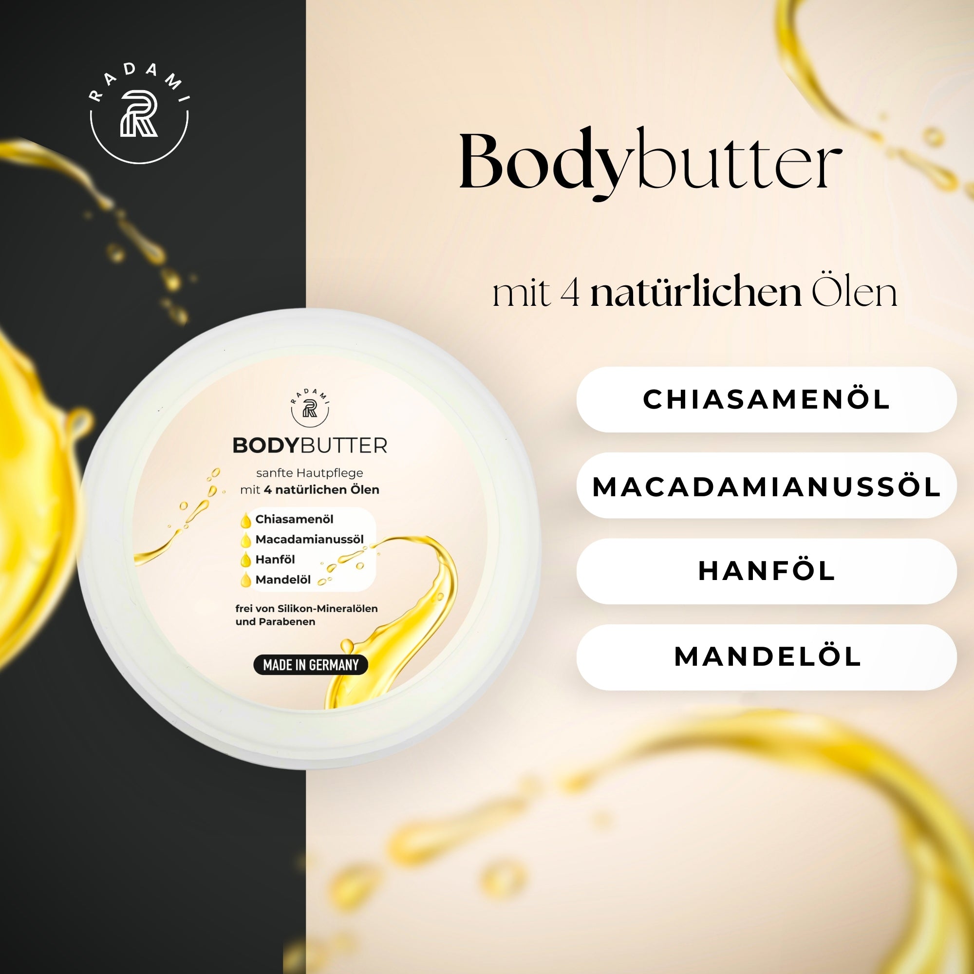 Geschenk Set Bodybutter und Duschöl Geschenkbox Duschgel je 150ml - Mimaro