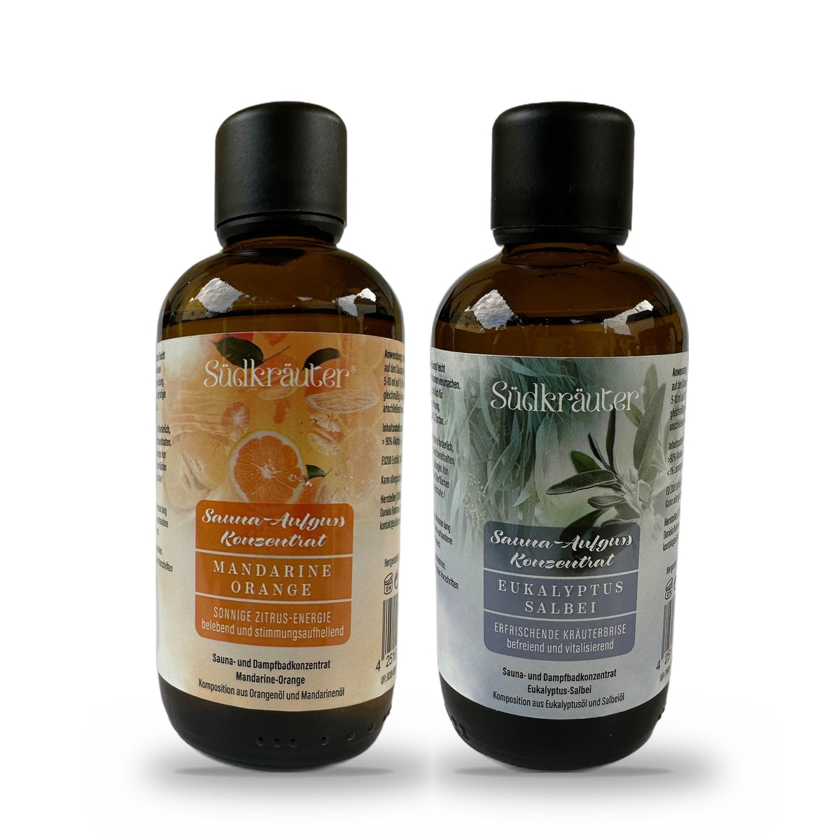 Saunaaufguss Set Mandarine-Orange & Eukalyptus-Salbei | 2 x 100 ml