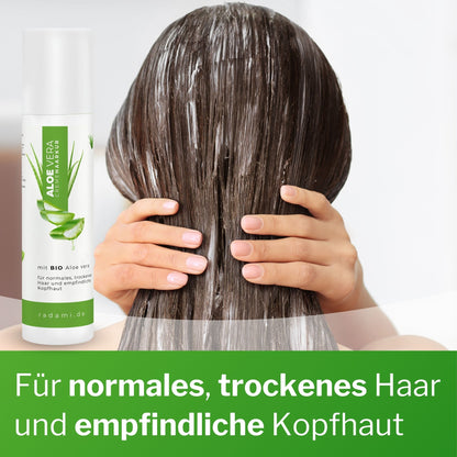 Aloe Vera Set Shampoo und Cremehaarkur Bio Aloe vera für trockenes Haar und empfindliche Kopfhaut jeweils 250 ml - Mimaro