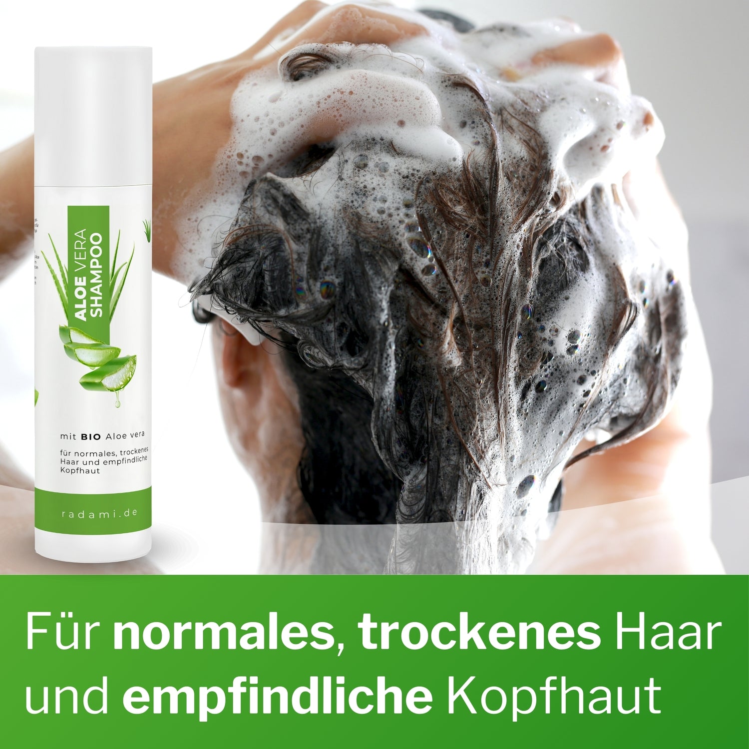 Aloe Vera Set Shampoo und Cremehaarkur Bio Aloe vera für trockenes Haar und empfindliche Kopfhaut jeweils 250 ml - Mimaro