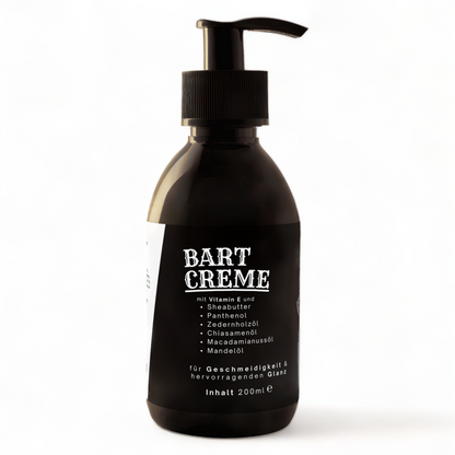 Bartcreme Bartpflege Bart Creme mit Sheabutter und Panthenol 200ml - Mimaro