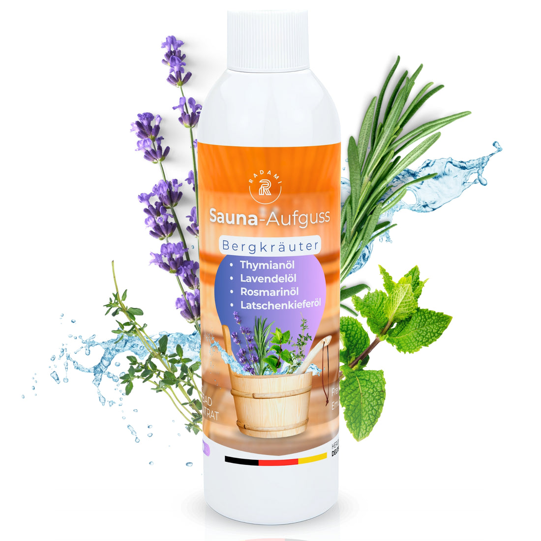 Saunaduft Saunaaufguss Sauna Duft Aufguss Konzentrat Bergkräuter 250ml