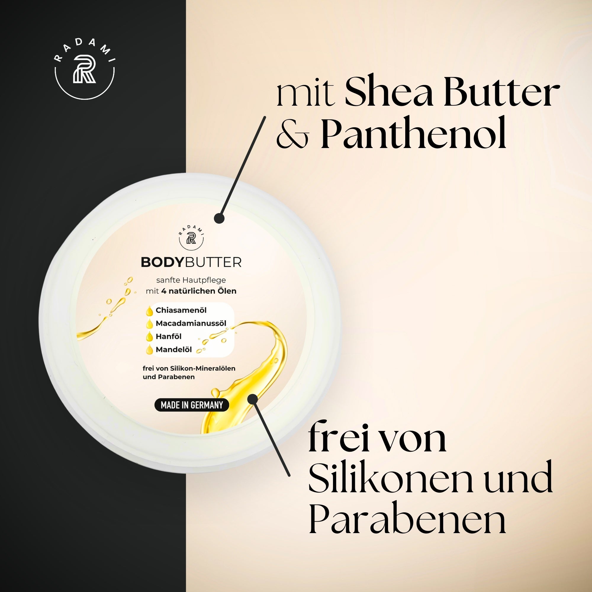 Duschöl Bodybutter Pflege SET Duschbad je150ml - Mimaro