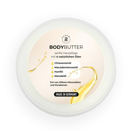 Bodybutter mit natürlichen Ölen Körperbutter mit Shea Butter und Panthenol 150 ml