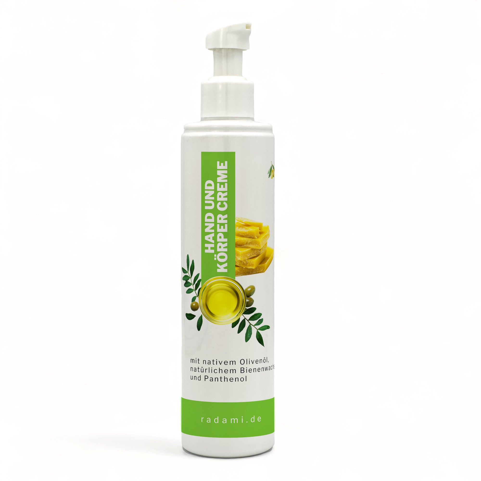 Bodylotion Handcreme Körpercreme mit Olivenöl, Bienenwachs und Panthenol 250 ml - Mimaro
