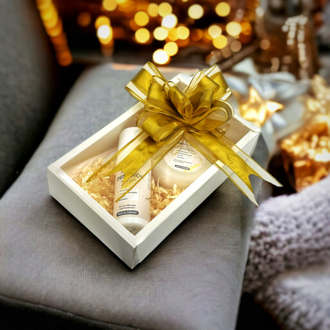 Geschenk Set Bodybutter und Duschöl Geschenkbox Duschgel je 150ml - Mimaro