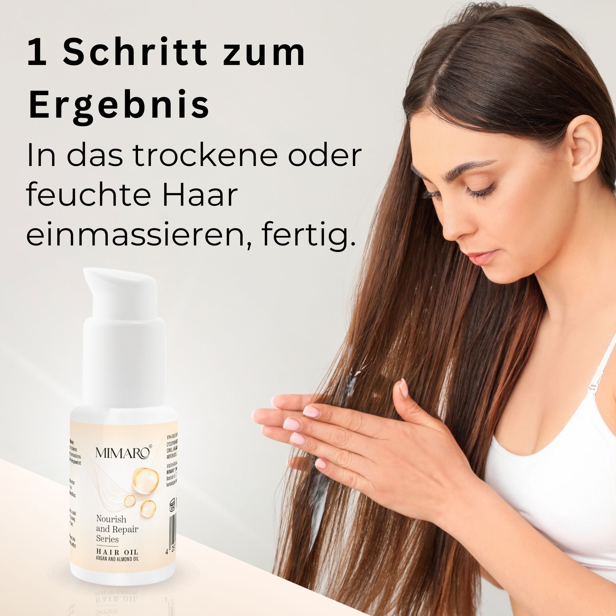 Mimaro® Nourish &amp; Repair Haaröl – Arganöl, Mandelöl, Kaschmir Extrakt gegen Frizz und Austrocknen - Mimaro