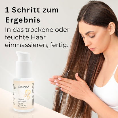 Mimaro® Nourish &amp; Repair Haaröl – Arganöl, Mandelöl, Kaschmir Extrakt gegen Frizz und Austrocknen - Mimaro
