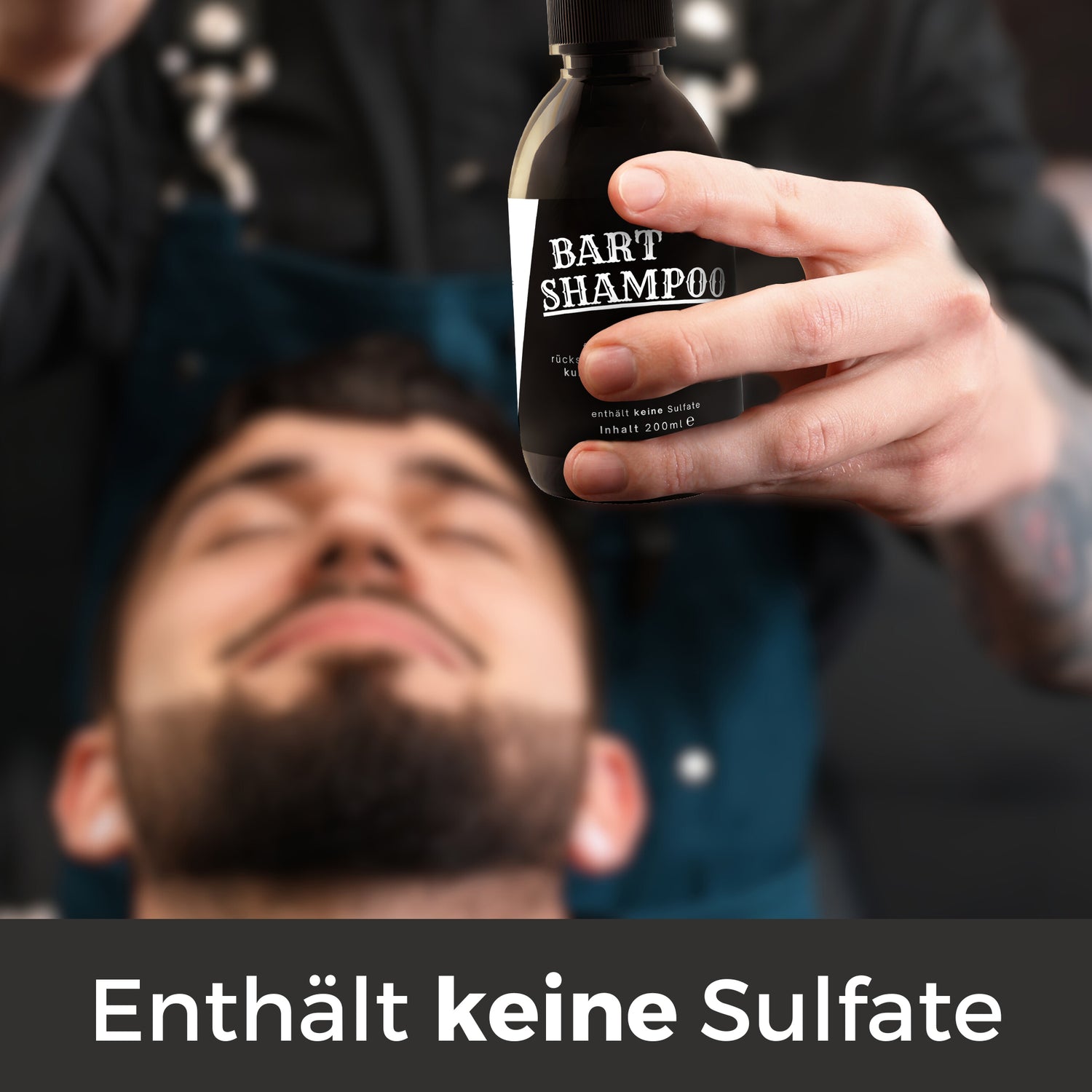 Bartpflege Geschenkbox – Bartshampoo, Bartcreme &amp; Bartöl Orange