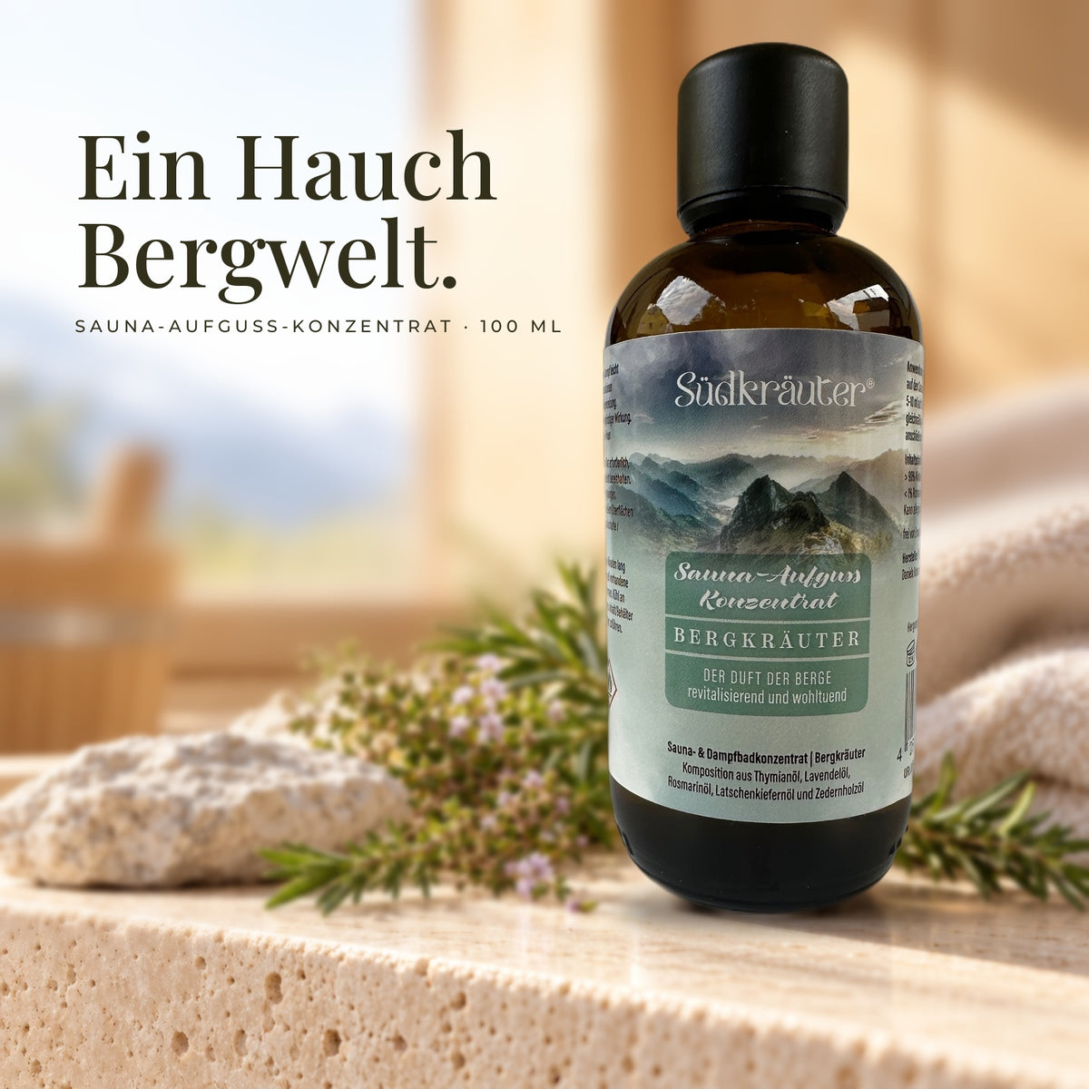 Saunaaufguss Set Bergkräuter &amp; Mandarine-Orange | 2 x 100 ml