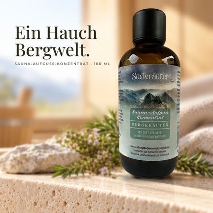 Saunaaufguss Set Bergkräuter &amp; Mandarine-Orange | 2 x 100 ml