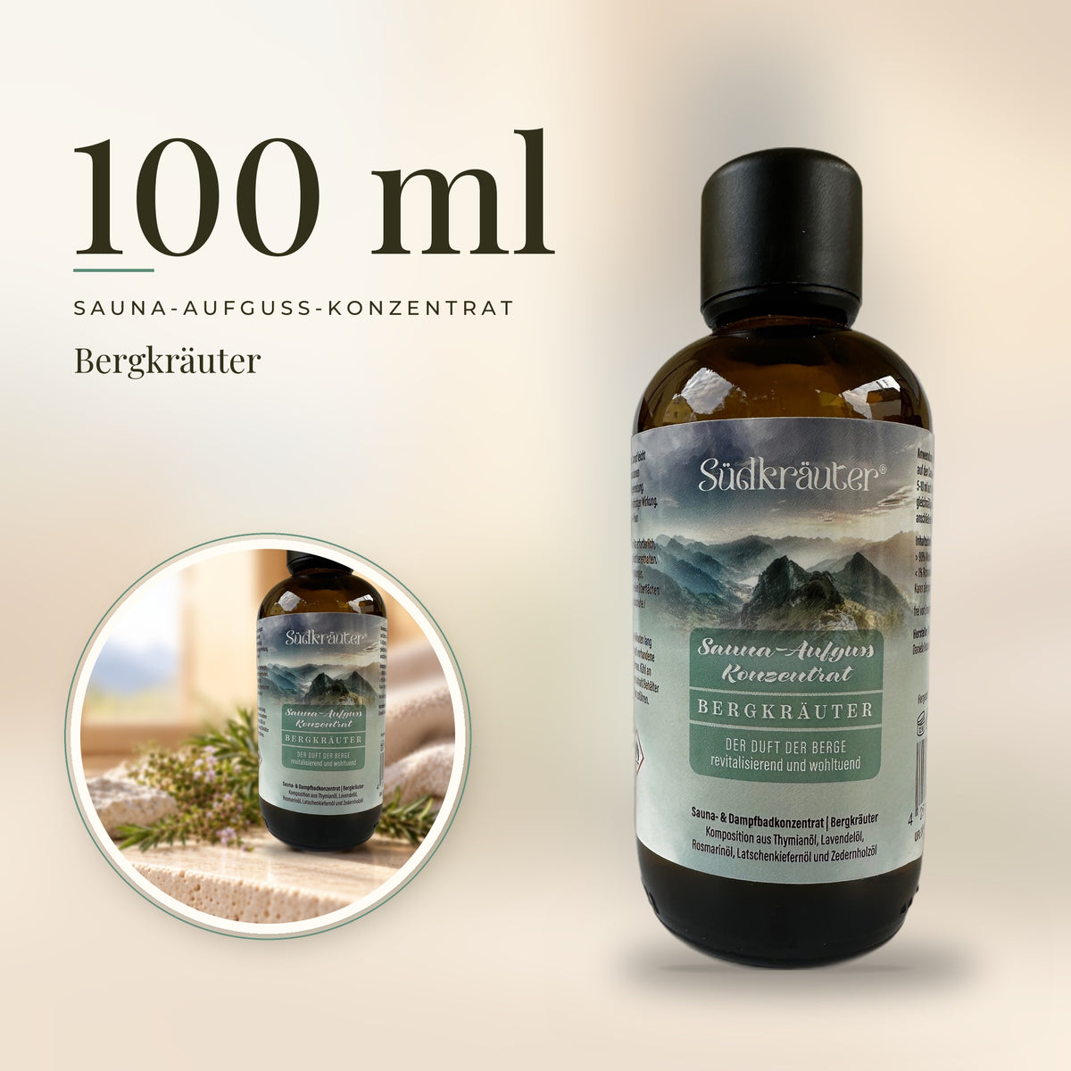 Saunaaufguss Konzentrat Bergkräuter | 100 ml