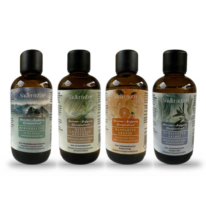 Saunaaufguss Set mit allen 4 Düften | 4 x 100 ml
