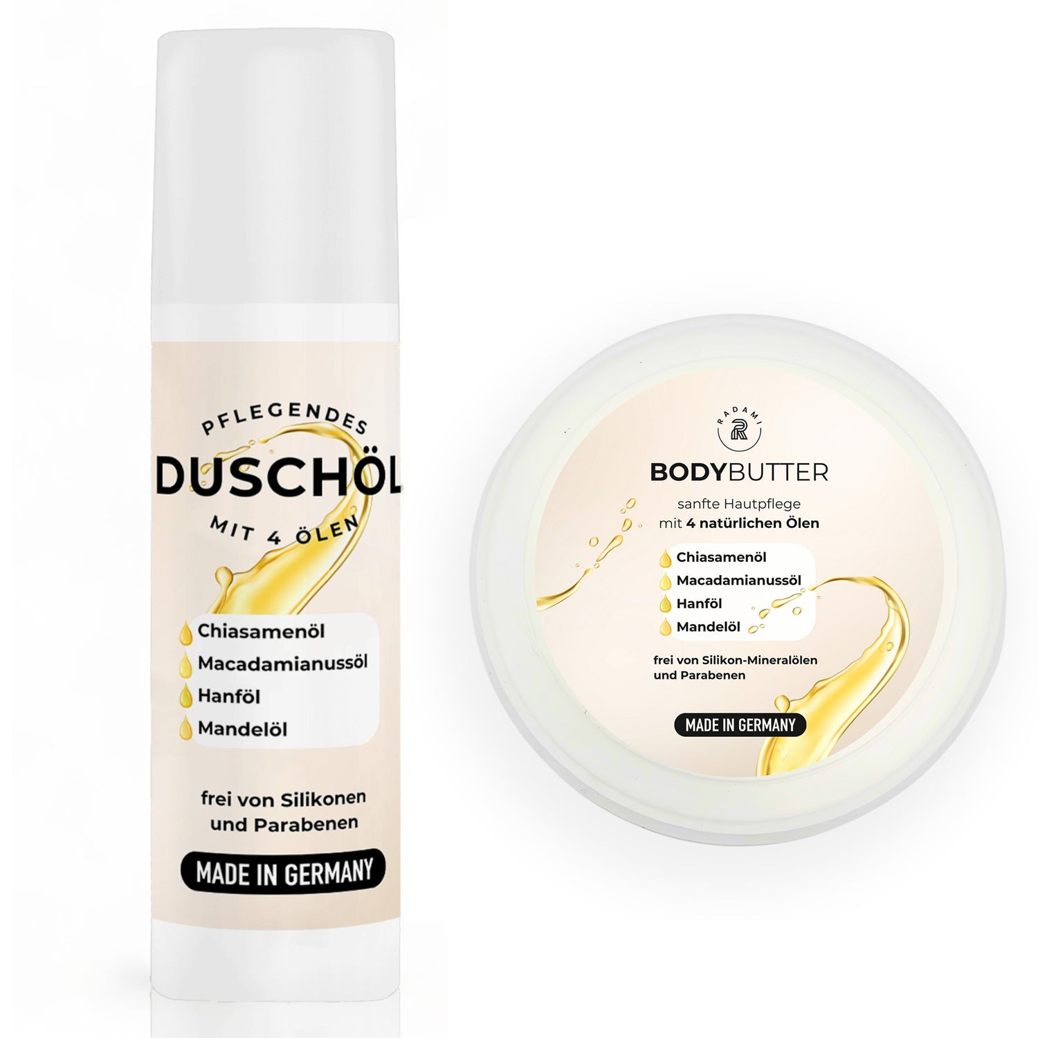 Duschöl Bodybutter Pflege SET Duschbad je150ml